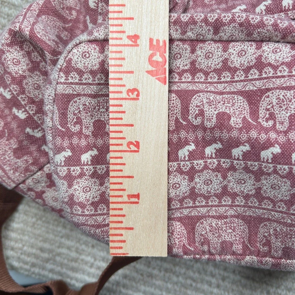 Elephant Print Backpack Purse Small/Medium Pink Boho‎ Festival Hippie